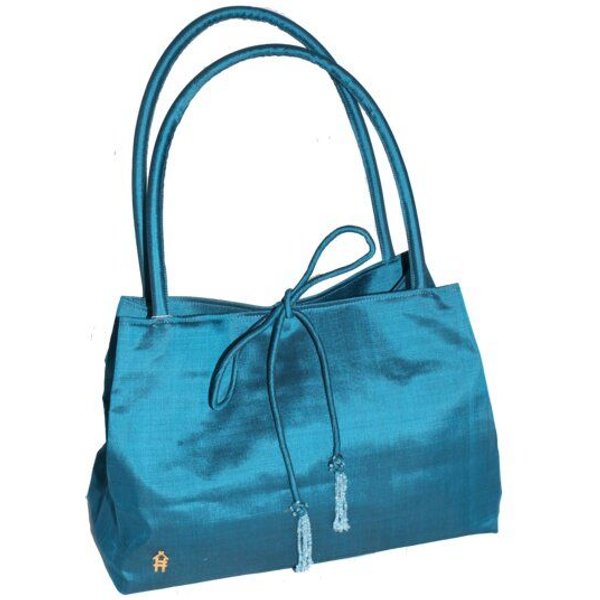 Schönes aus Indochina Handtasche mit Quasten aus Seide