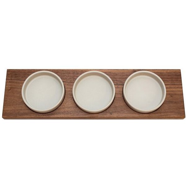 klotzaufklotz Servierschalen mit Holztablett
