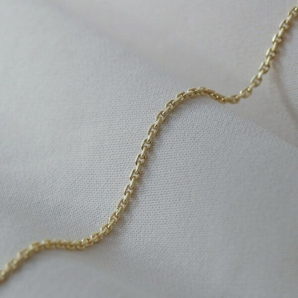 BELLYBIRD Jewellery Armband - Anker diamantiert, 333 Gold, 18,5cm lang