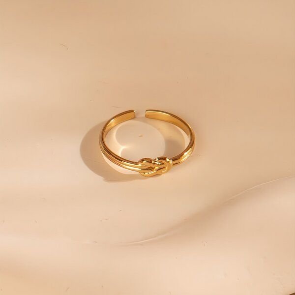 Größenverstellbarer Knot Ring ca. Ø 17 - 19 mm von Elektropulli