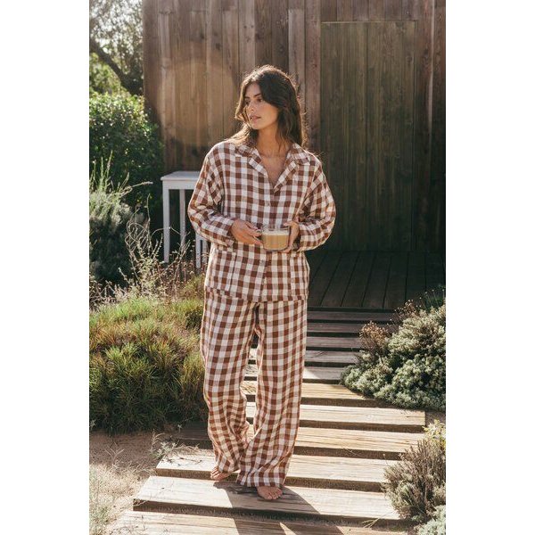 AmourLinen Langarm-Pyjama-Set Snooze