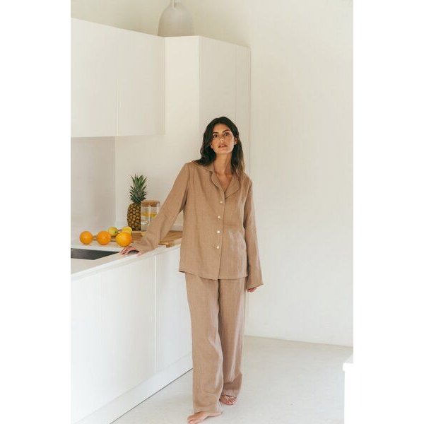 AmourLinen Langarm-Pyjama-Set Nightly