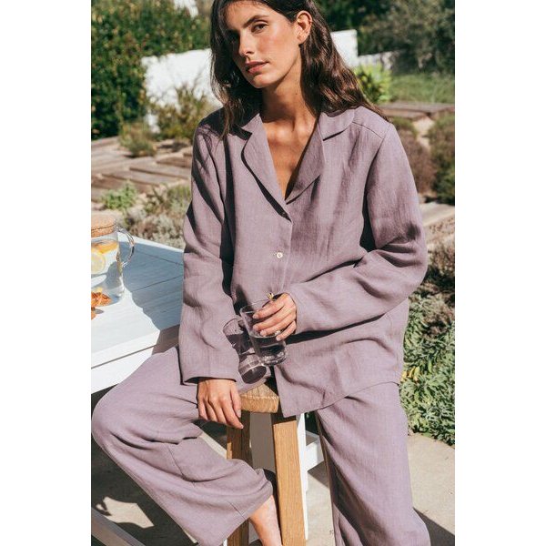 AmourLinen Langarm-Pyjama-Set Nightly