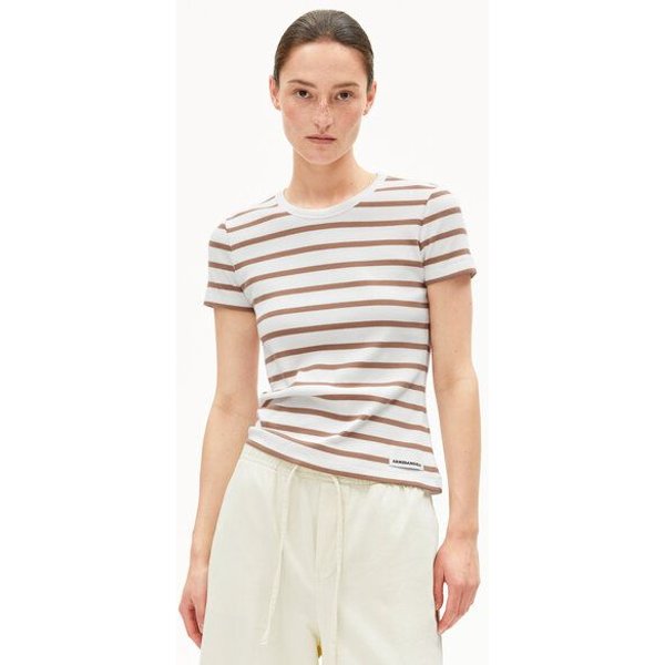 ARMEDANGELS KARDAA STRIPES Damen Ripp-T-Shirt aus Bio-Baumwoll Mix