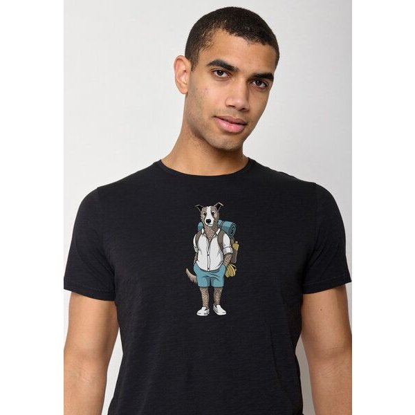 GREENBOMB Animal Dog Traveller Spice - Sportliches T-Shirt aus Bio-Baumwolle / hochwertiger Print / GOTS / Fair & Vegan