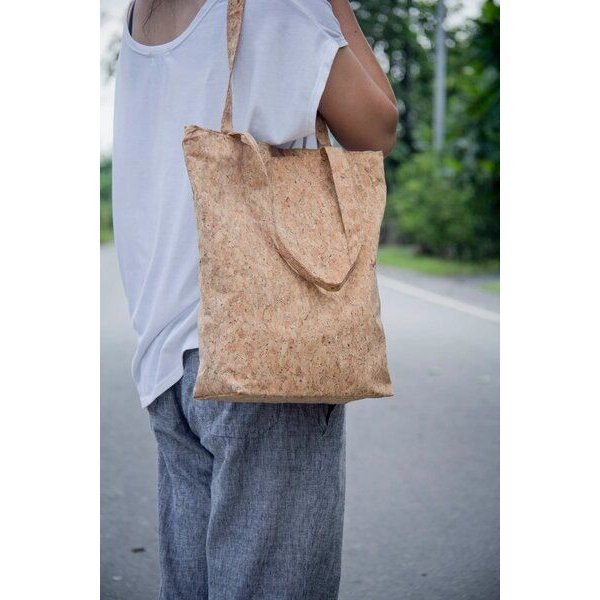 BY COPALA Tote Bag - Vegan, Einkaufstasche aus recyceltem Kork. Cork Bag