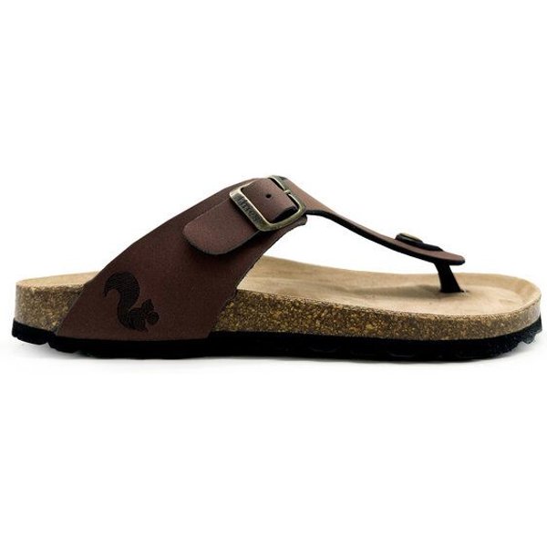 Vegane thies ® Eco Bio Thong Sandale aus rec. PET mit Kork-Tieffussbett MEN