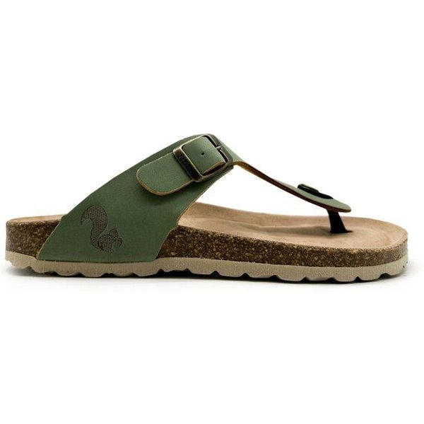 Vegane thies ® Eco Bio Thong Sandale aus rec. PET mit Kork-Tieffussbett MEN