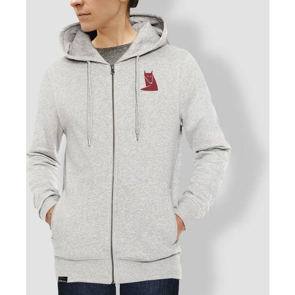little kiwi Damen Hoodie, "Fuchs", Heather Grey