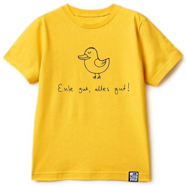 GARY MASH Kinder T-Shirt Ente gut, alles gut aus Bio-Baumwolle