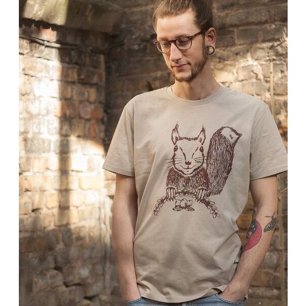 päfjes Ella Eichhorn / Squirrel - Fair Wear Männer T-Shirt - Sandbrown