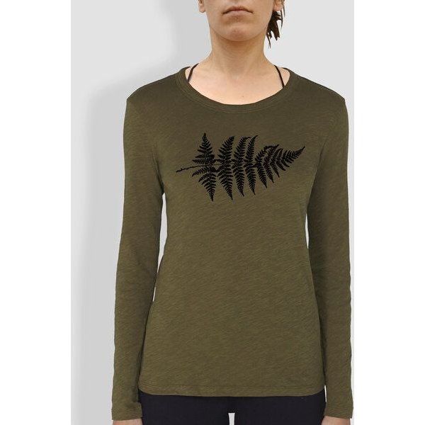 little kiwi Damen Longsleeve, "Farn", British Khaki