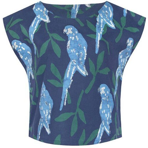 Global Mamas Bio Bluse - BOXY - Fissure