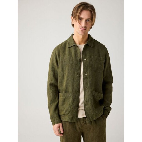 KnowledgeCotton Apparel Regular-Overshirt Hemd aus Bio-Leinen- GOTS/Vegan