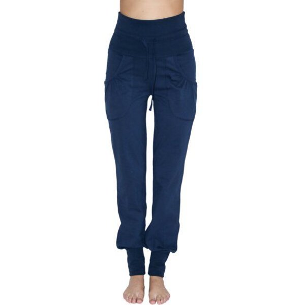 Leela Cotton Damen Yogahose 2 Farben Bio-Baumwolle Hose mit Taschen 4082