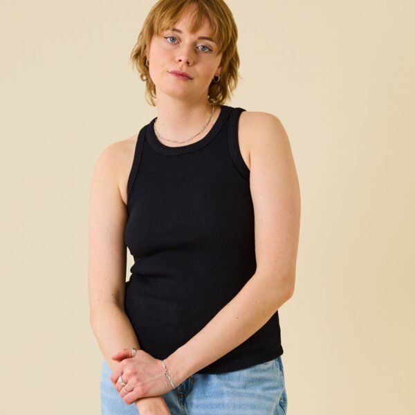 popeia Tank Top aus festem Bio-Baumwoll Stoff (gerippt)