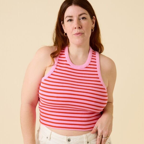 popeia Crop Top aus festem Bio-Baumwoll Stoff (gerippt)