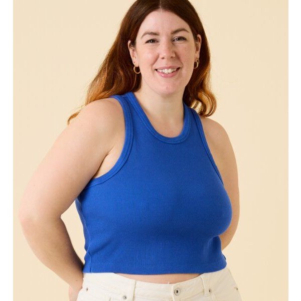 popeia Crop Top aus festem Bio-Baumwoll Stoff (gerippt)