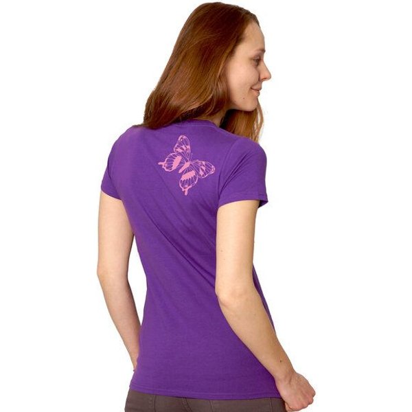 HANDGEDRUCKT "Tagpfauenauge 01" Schmetterling Frauen T-Shirt Earth Positive