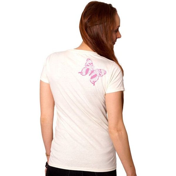 HANDGEDRUCKT "Tagpfauenauge 01" Schmetterling Frauen T-Shirt Earth Positive