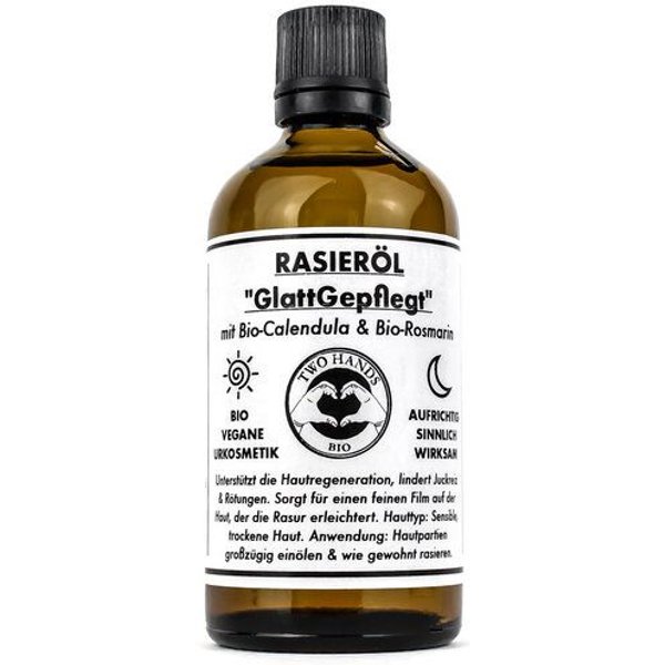 Two Hands BIO Rasieröl “GlattGepflegt“ mit Bio-Calendula & Bio-Rosmarin - Bio Vegan