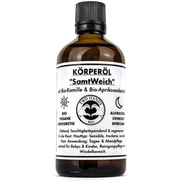 Two Hands BIO Körperöl „SamtWeich“ mit Bio-Kamille & Bio-Aprikosenkernöl - Babyöl - Bio Vegan