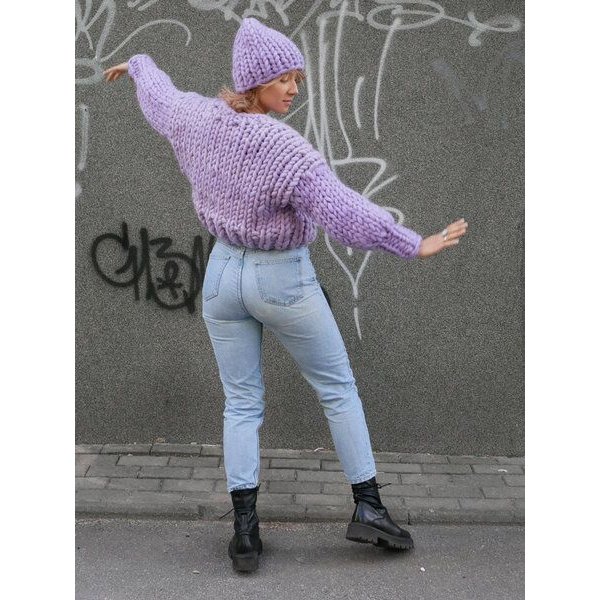 PANAPUFA 100% MERINO Chunky wolle Strickjacke