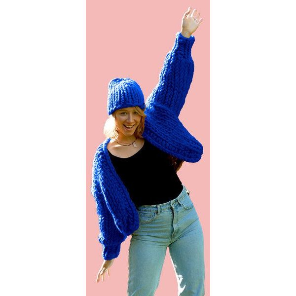 PANAPUFA 100% MERINO Chunky wolle Strickjacke