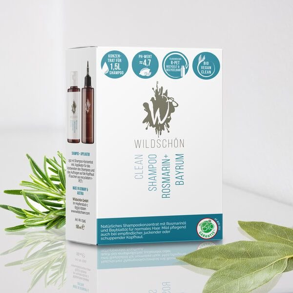 Wildschön Shampoo Konzentrat Rosmarin + Bayrum (150ml)
