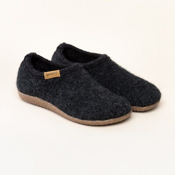 Gottstein Filz-Hausschuh Alpine Midcut - Damen & Herren Pantoffel aus 100% Schurwolle mit Komfort-Einlagesohle