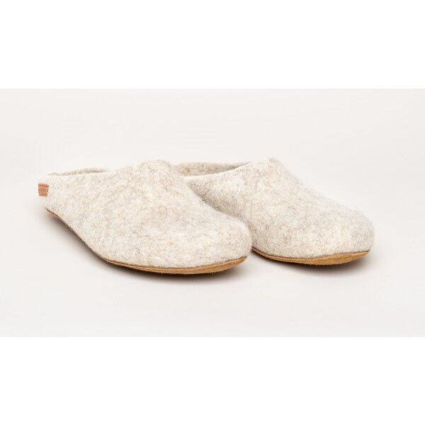 Magicfelt Filz-Hausschuh 713 aus 100% seltenen Wollen | Pantoffel für Damen & Herren mit hochwertiger Rinds-Sohle - Made in Tirol