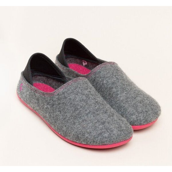 Gottstein Filzhausschuh Wool Slip-On aus 100% Schurwolle - für Damen & Herren - Rutschfeste Gummisohle