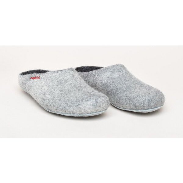 Magicfelt Filz-Hausschuh AP 701 aus 100% Merino-Wolle | Pantoffeln für Damen & Herren mit hochwertiger Ledersohle - Made in Tirol