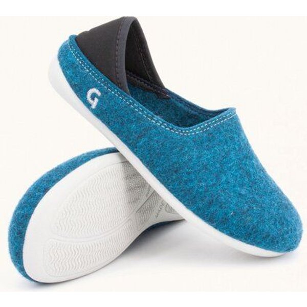 Gottstein Kinder-Hausschuh Wool Slip-on Kids aus 100% Schurwolle mit rutschfester Gummisohle - Perfekt für Kita, Kindergarten & Schule