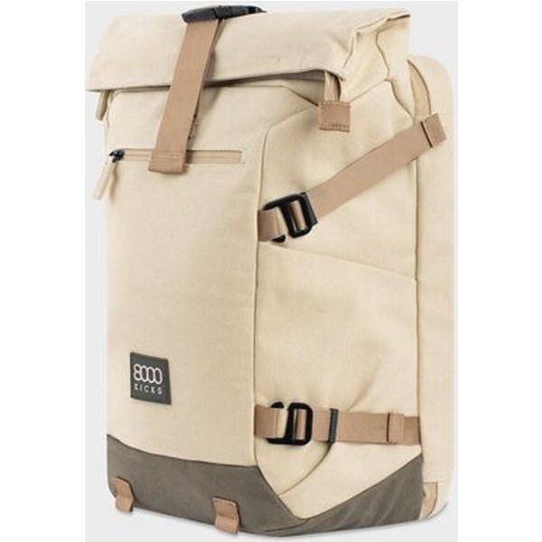 8000Kicks Nomaden-Rucksack in Dunkelgrün, Ganz in Schwarz, Schwarz und Beige & Grün