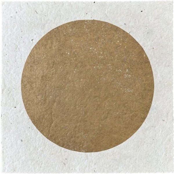 Veskor Cassiopeia CENTRAL MOON Linoldruck | 22 × 22 cm | Gold auf Naturweiß