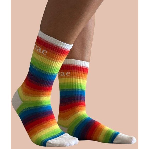 Nae Vegan Shoes NAE | Love is Love Rainbow Sock