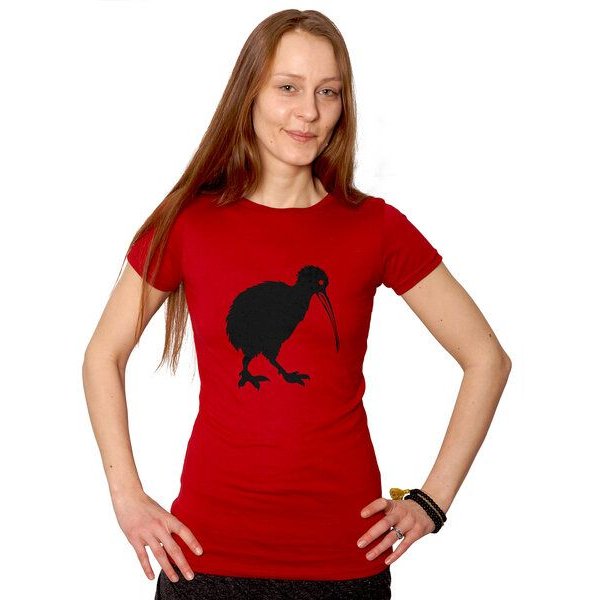 HANDGEDRUCKT "Kiwi" Frauen T-Shirt Earth Positive