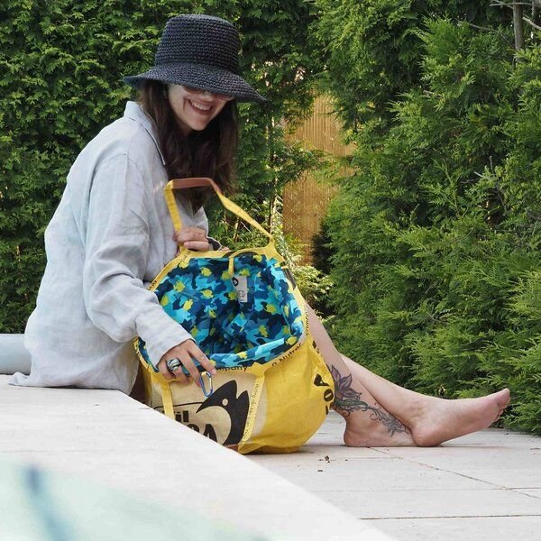 REFISHED fair fashion Tasche 'SOULMATE COTTON' Limitierte Edition! - upcycelte Fischfuttersäcke