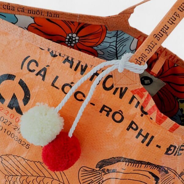 REFISHED fair fashion Tasche 'SOULMATE COTTON' Limitierte Edition! - upcycelte Fischfuttersäcke