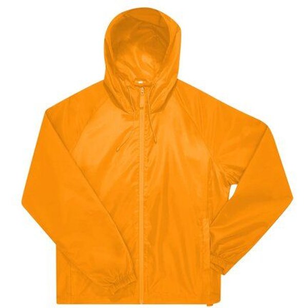 B&C BE INSPIRED Unisex Regen- und Windjacke einstellbare dreiteilige Kapuze mit zwei Fronttaschen