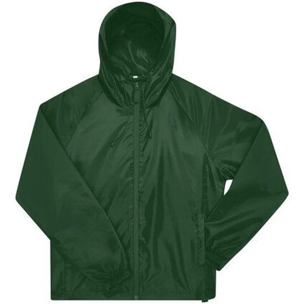 B&C BE INSPIRED Unisex Regen- und Windjacke einstellbare dreiteilige Kapuze mit zwei Fronttaschen