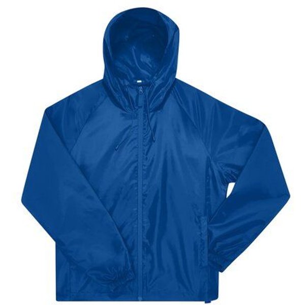 B&C BE INSPIRED Unisex Regen- und Windjacke einstellbare dreiteilige Kapuze mit zwei Fronttaschen