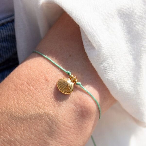 Bow & Hummingbird Armband auf Karte - Jakobsmuschel - Ein kleiner Gruß vom Meer