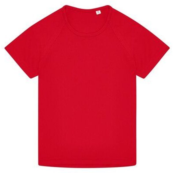 B&C Kinder T-Shirt Sportshirt Kurzarm Atmungsaktiv Rundhals