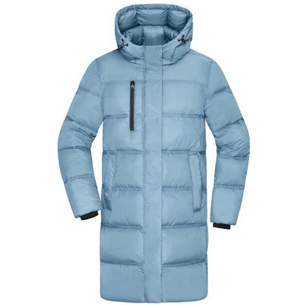Daiber Damen Puffermantel Wintermantel Winterjacke Steppjacke Kurzmantel mit Kapuze knielang