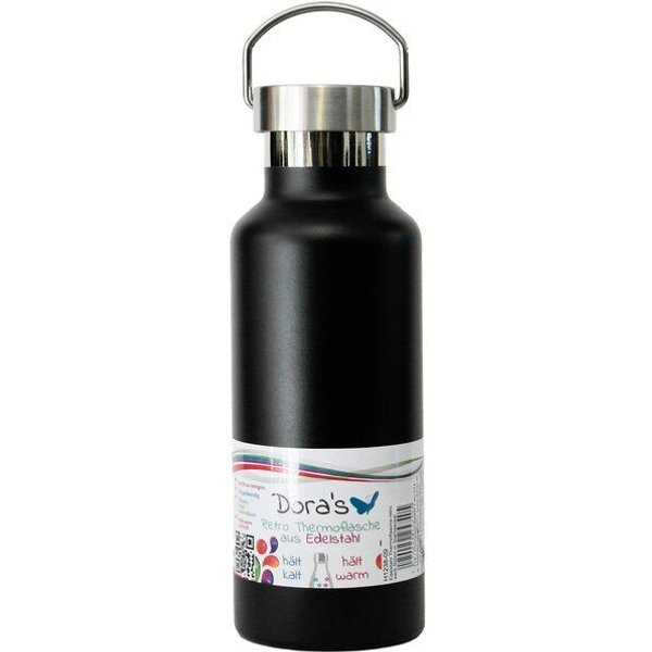 Dora's Dora’s Retro-Thermosflasche (0,5l) – Doppelwandiger Edelstahl