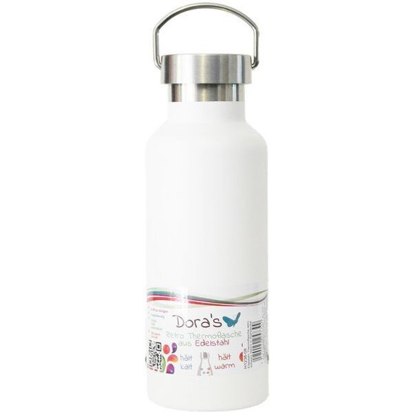 Dora's Dora’s Retro-Thermosflasche (0,5l) – Doppelwandiger Edelstahl