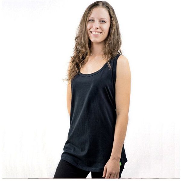 Kipepeo-Clothing Frauen Tank-Top Schwarz Made in Africa RESTPOSTEN
