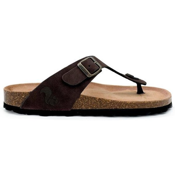 Vegane thies ® Eco Bio Thong Sandale aus rec. PET mit Kork-Tieffussbett